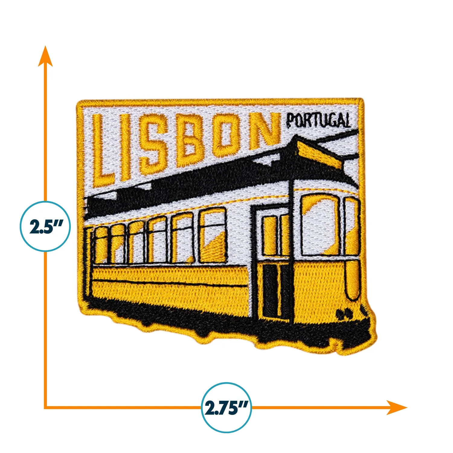 Vagabond Heart Lisbon strygemærke 6,4x7 cm souvenir