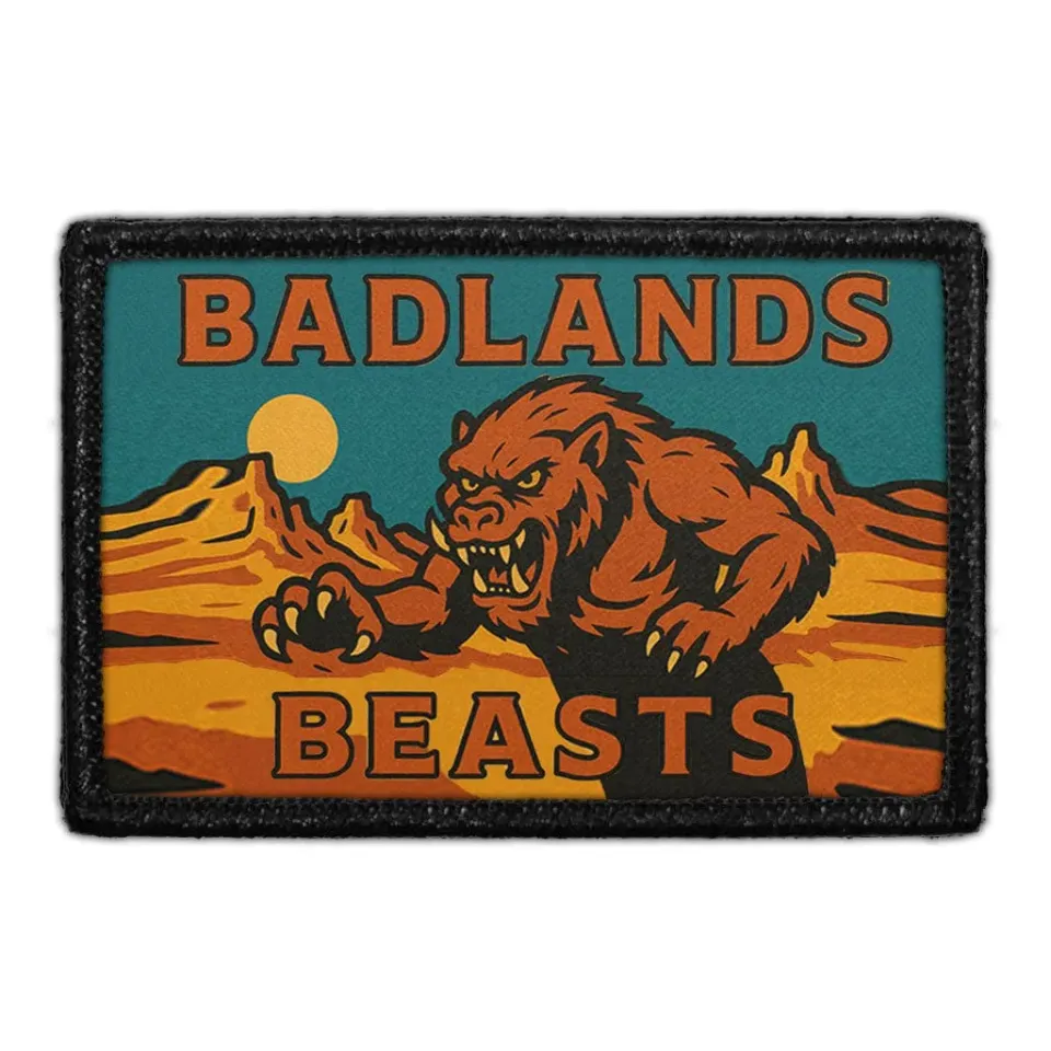 Pull Patch Badlands Beasts lap med velcro 7,6x5 cm