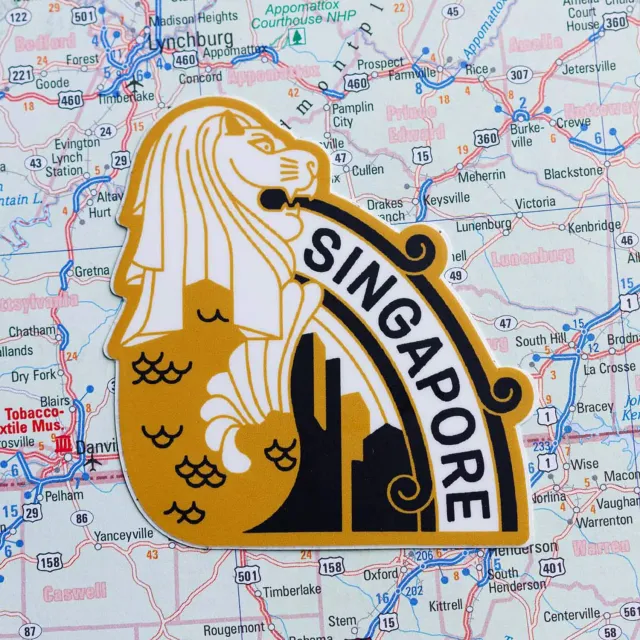 Vagabond Heart Singapore klistermærke Merlion