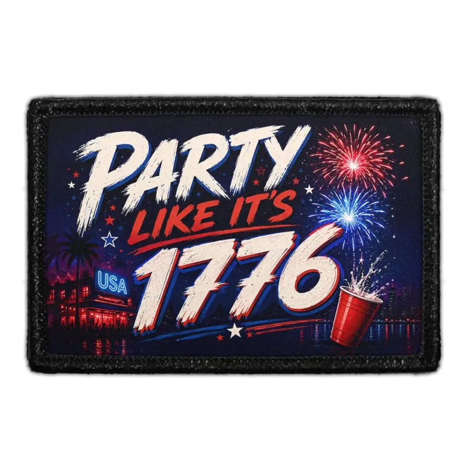 Pull Patch Party Like It's 1776 patch 3x2 USA fest