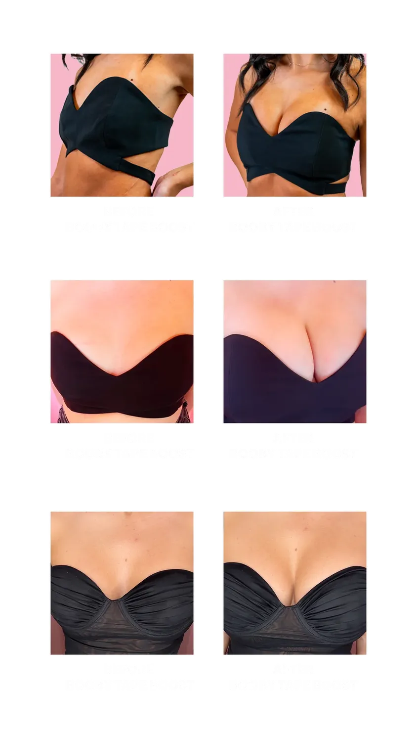 Booby Tape Boost brystindlæg push-up klæbende
