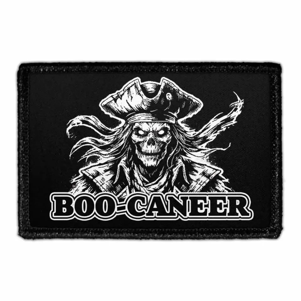 Pull Patch Boo-Caneer patch med velcro 76 mm piratspøgelse