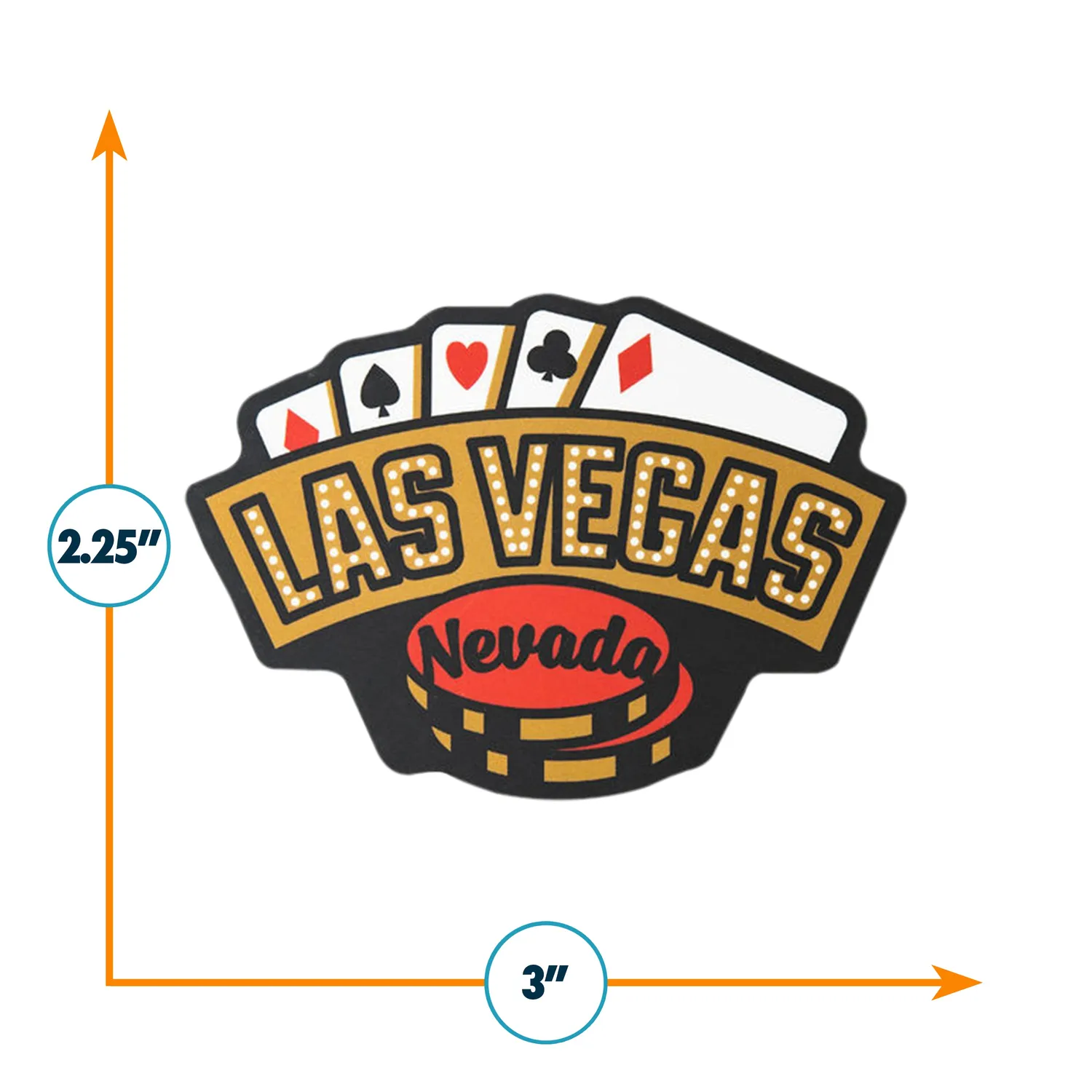 Vagabond Heart Las Vegas klistermærke 57x76 mm mat