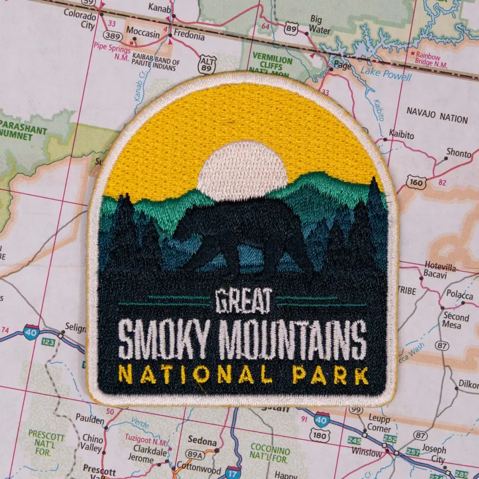 Vagabond Heart Great Smoky Mountains strygemærke 70x64 mm
