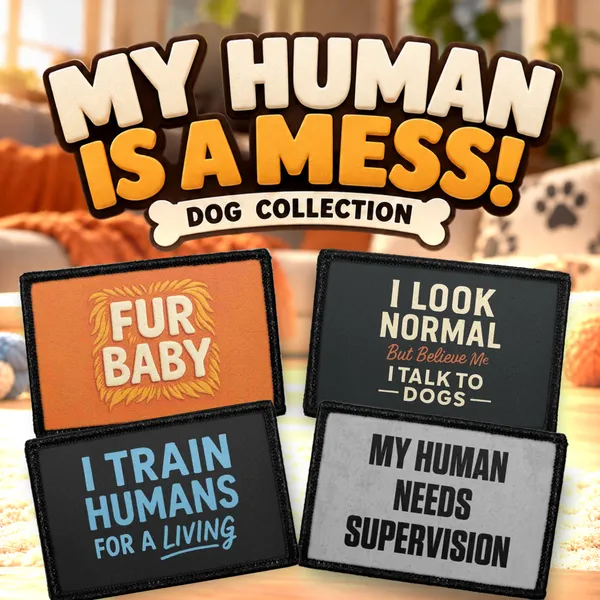 Pull Patch My Human Is A Hot Mess patch med velcro sjov