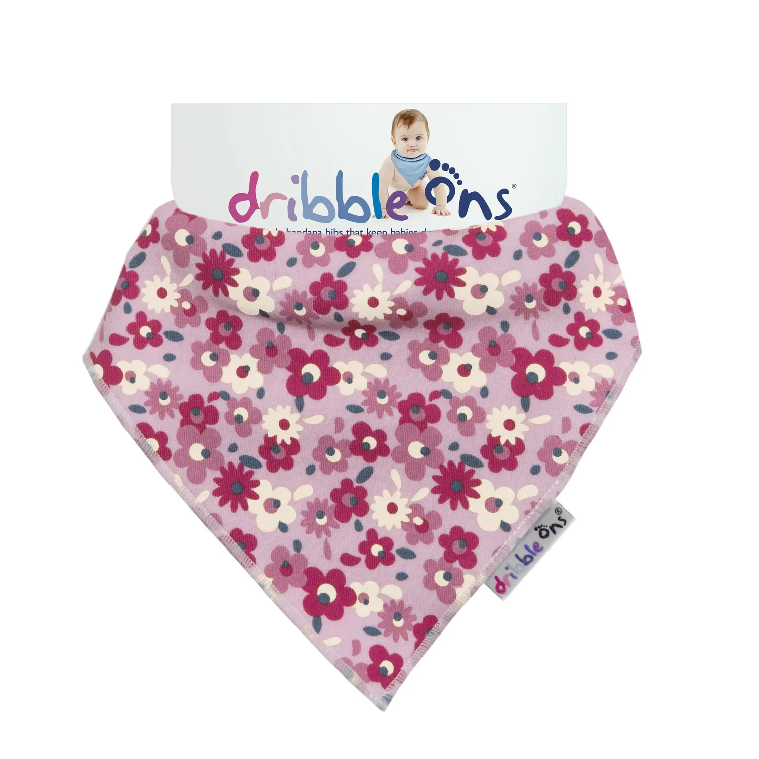 Sock Ons Dribble Ons Girls savlesmæk baby pink blød