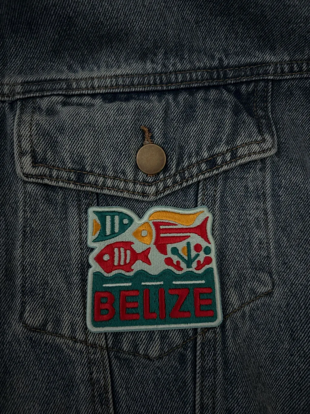 Vagabond Heart Belize strygemærke 70x70 mm revmotiv