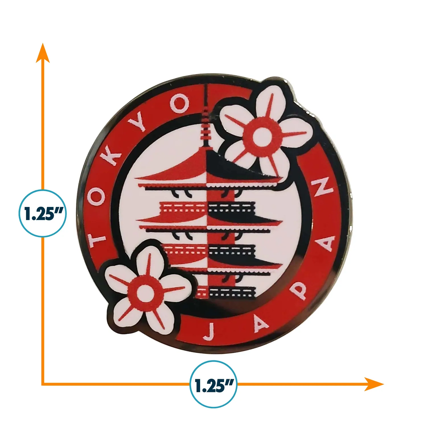 Vagabond Heart Tokyo Japan emaljepin 32 mm hård emalje
