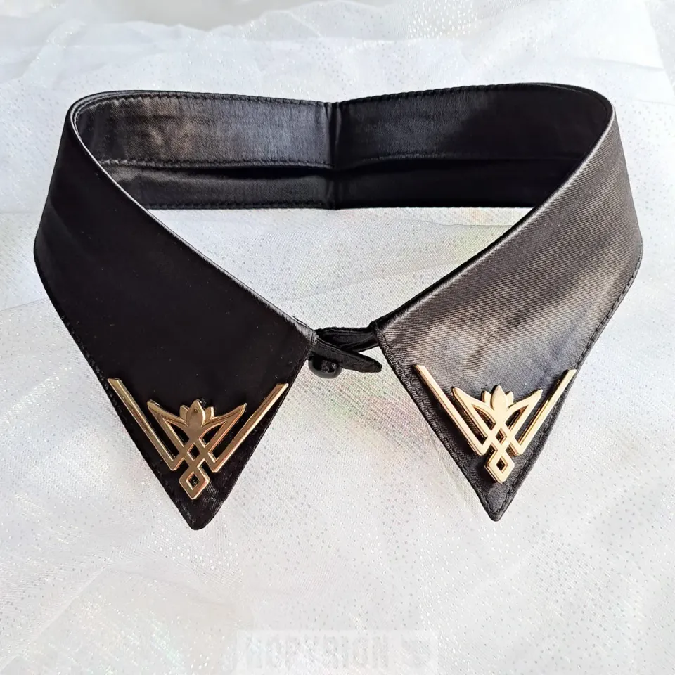 Hopyrion Lotus Collar pinsæt guld 3 cm