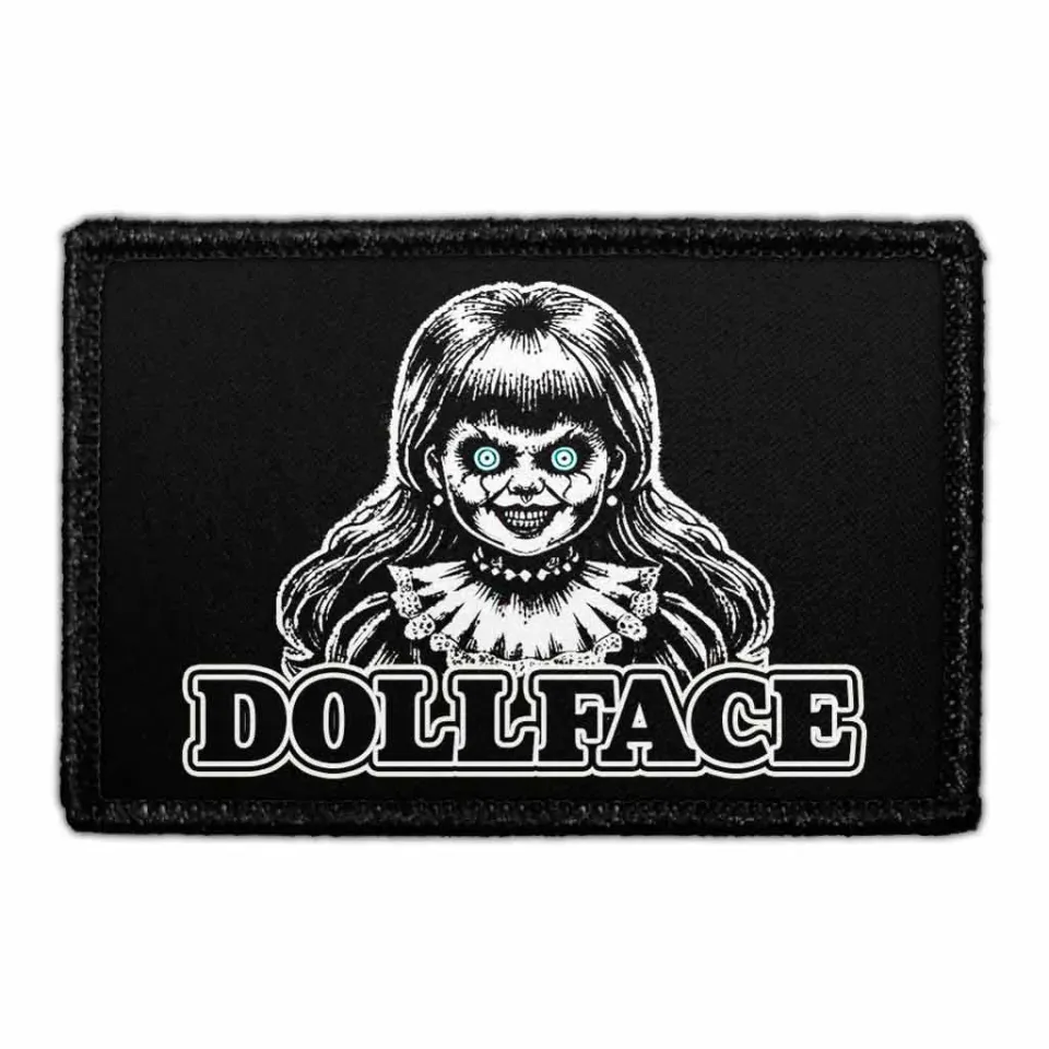 Pull Patch Dollface Creepy Doll patch med velcro