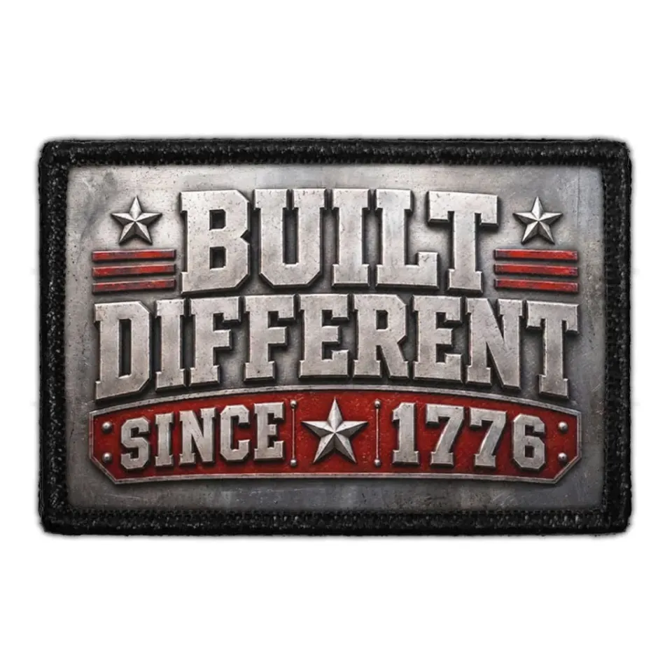 Pull Patch Built Different Since 1776 patch 3x2 velcro