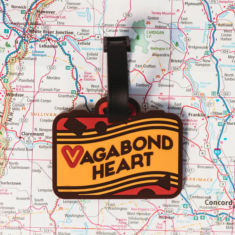 Vagabond Heart bagagemærke PVC med navnelomme