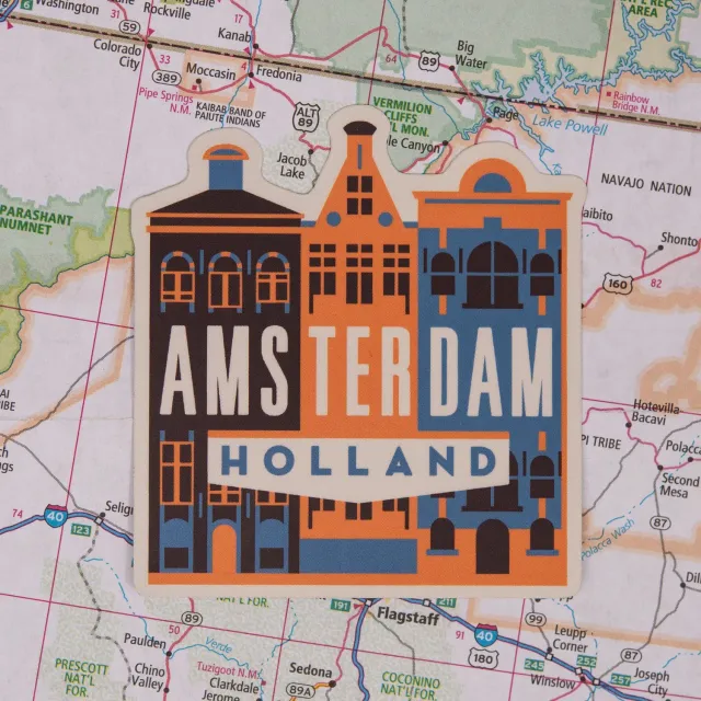 Vagabond Heart Amsterdam klistermærke vinyl 70 mm
