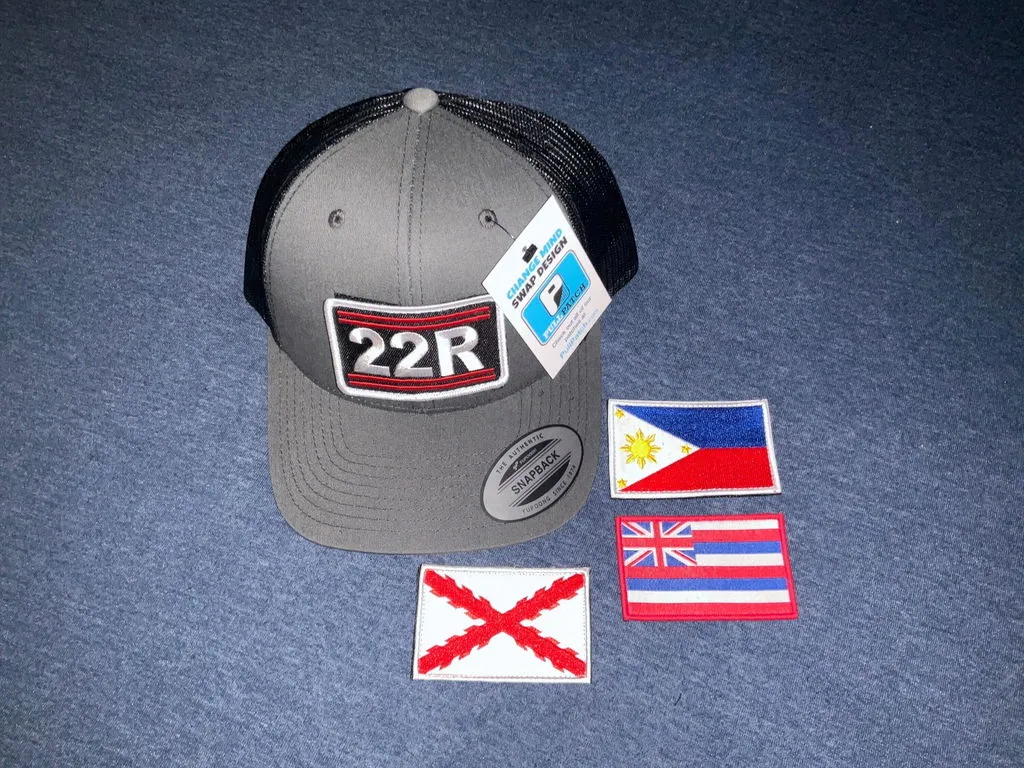Pull Patch Trucker Curved Bill Snapback kasket heather sort mesh