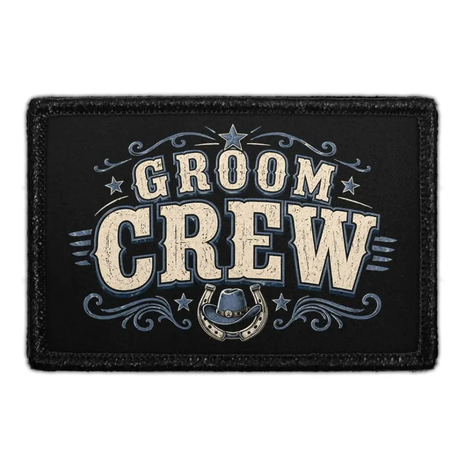Pull Patch Groom Crew Western patch med velcro