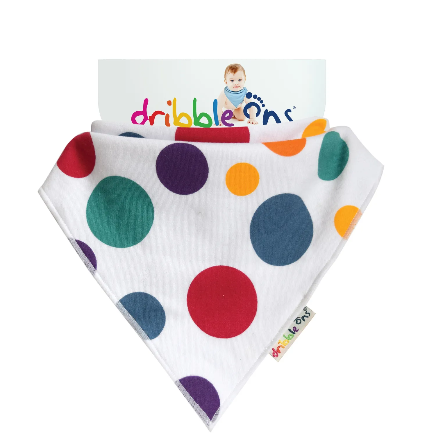 Sock Ons Dribble Ons Designer savlesmæk pink spot