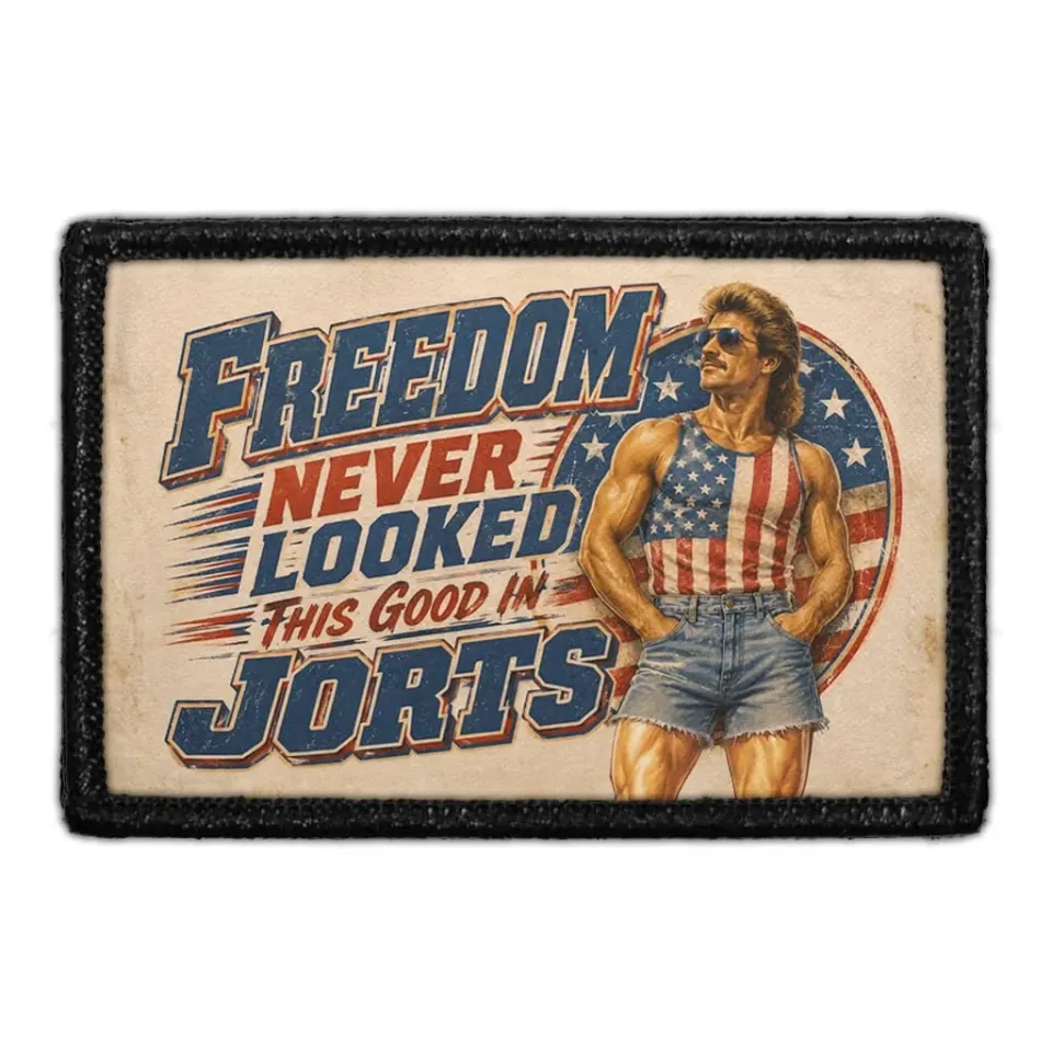 Pull Patch Freedom Never Looked This Good in Jorts patch 3x2 patriotisk