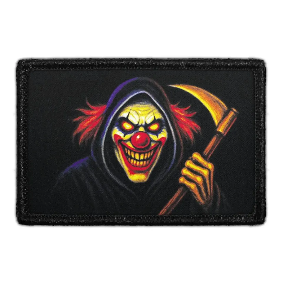 Pull Patch The Grin Reaper Scary Clown patch med velcro