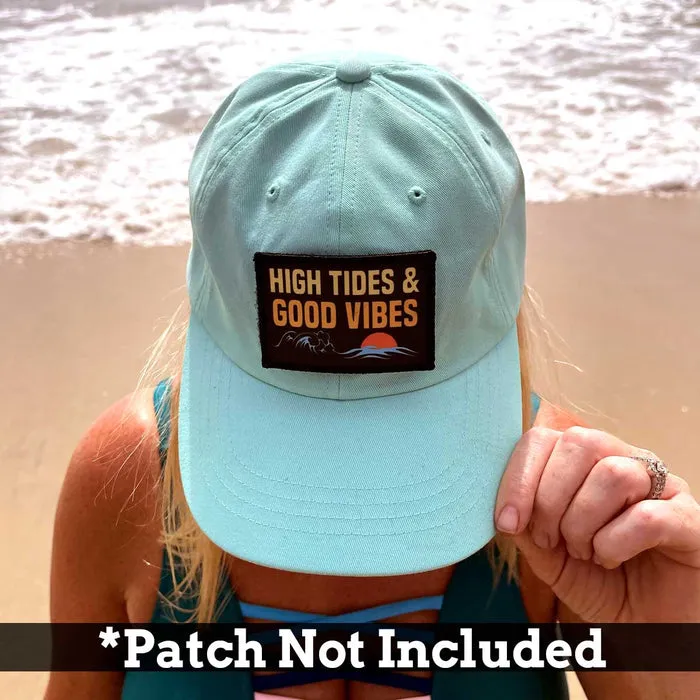 Pull Patch Curved Bill Dad Hat kasket Diamond Blue bomuld