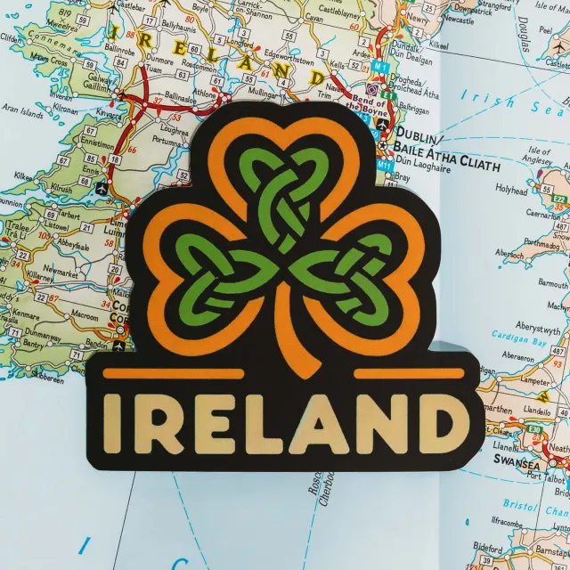 Vagabond Heart Ireland klistermærke kløver