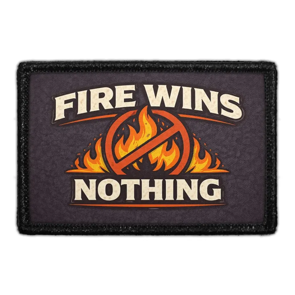 Pull Patch Fire Wins Nothing patch 3x2 brandmand