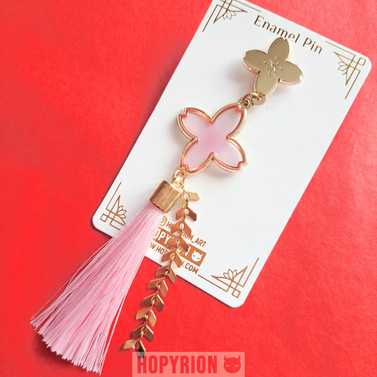 Hopyrion Sakura Dream emaljepin 6 cm lyserød
