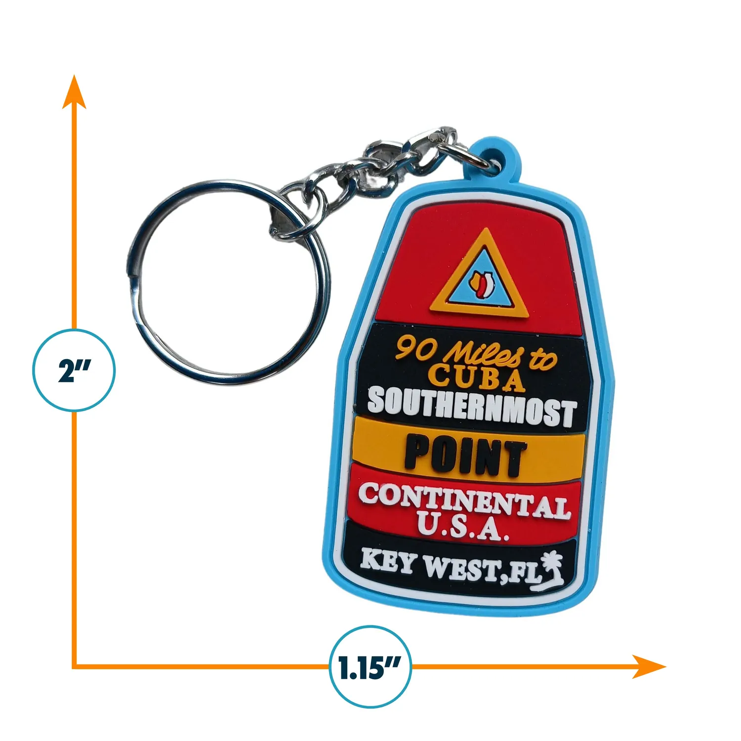 Vagabond Heart Key West nøglering bøje 3D PVC
