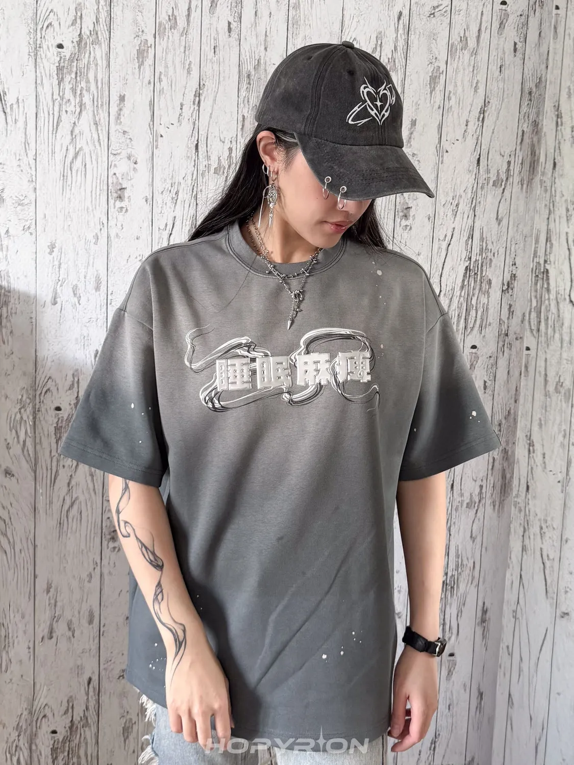Hopyrion Sleep Paralysis t-shirt oversize metallic
