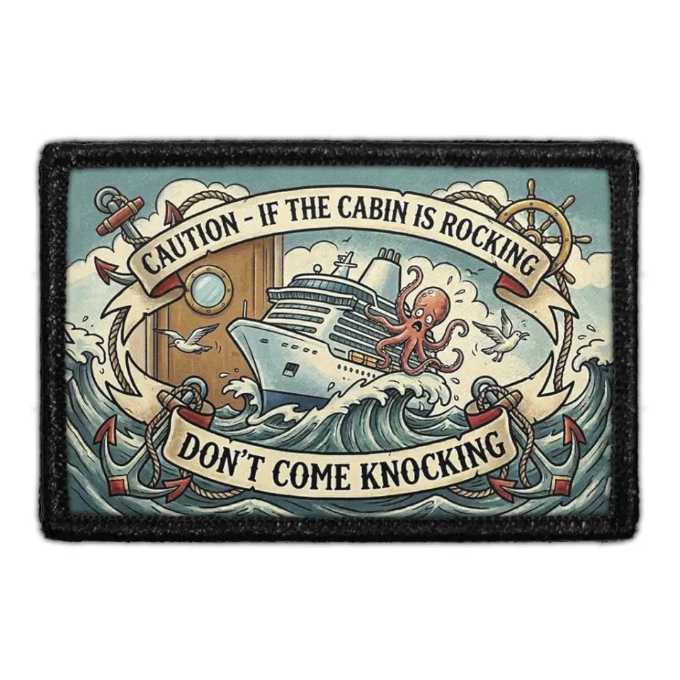 Pull Patch Caution Cabin patch 76x51 mm krydstogt