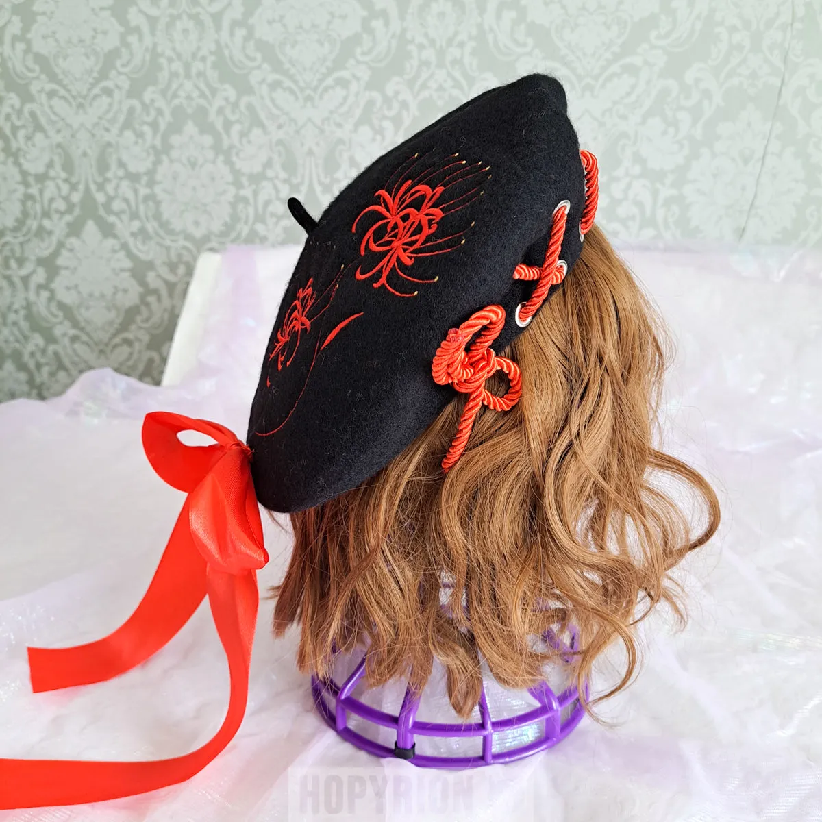 Hopyrion Spider Lily baret uld 56-60 cm broderi