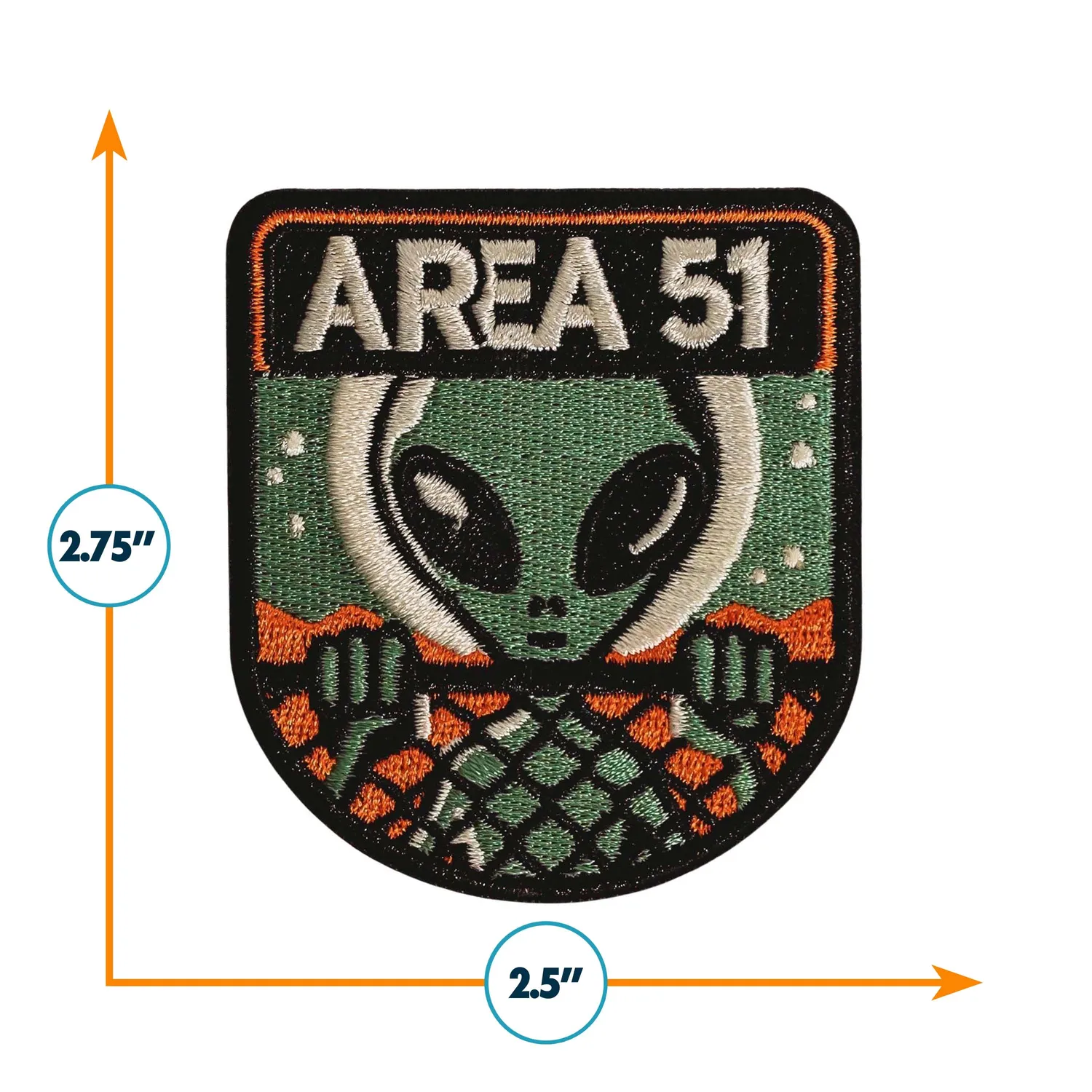 Vagabond Heart Area 51 broderet patch UFO-motiv