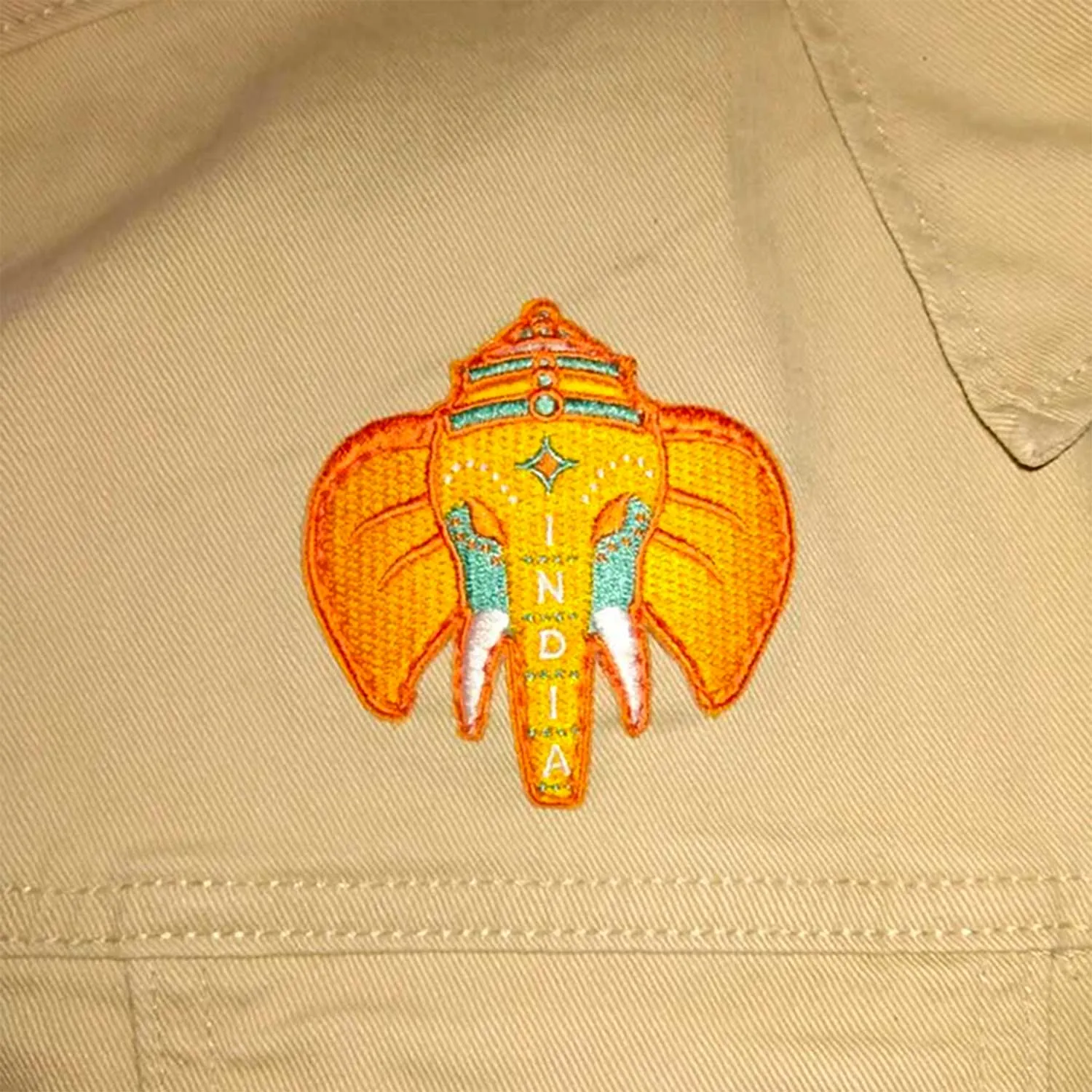 Vagabond Heart India strygemærke elefant 76 mm