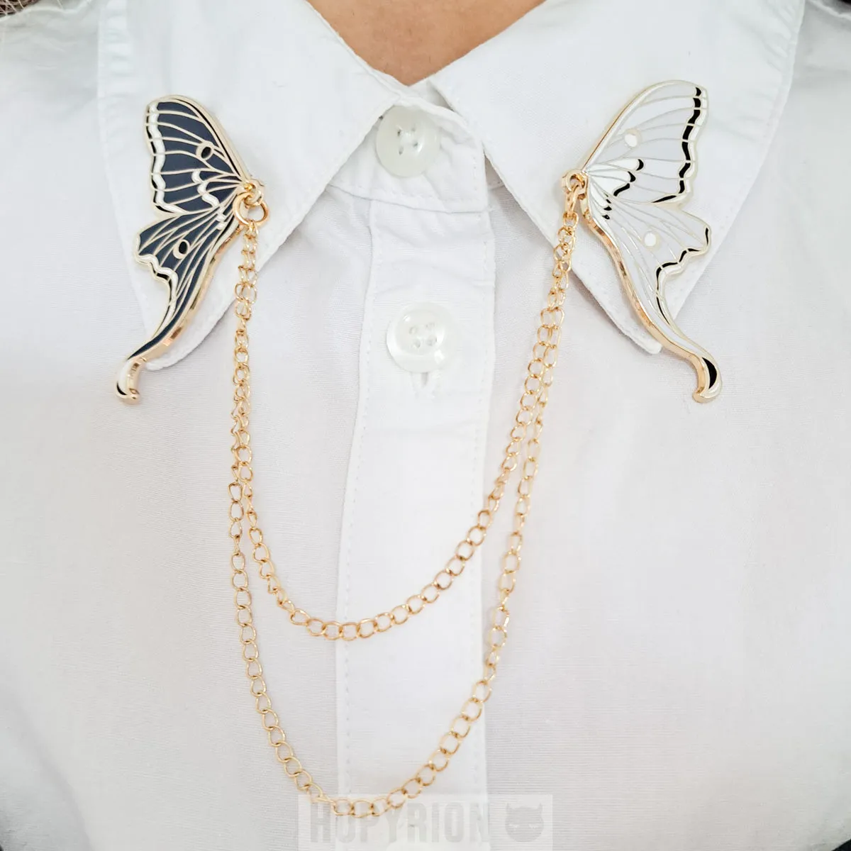 Hopyrion Moth Wings kravepin guld 5 cm