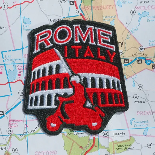 Vagabond Heart Rome Italy patch 7,6x7 cm strygemærke