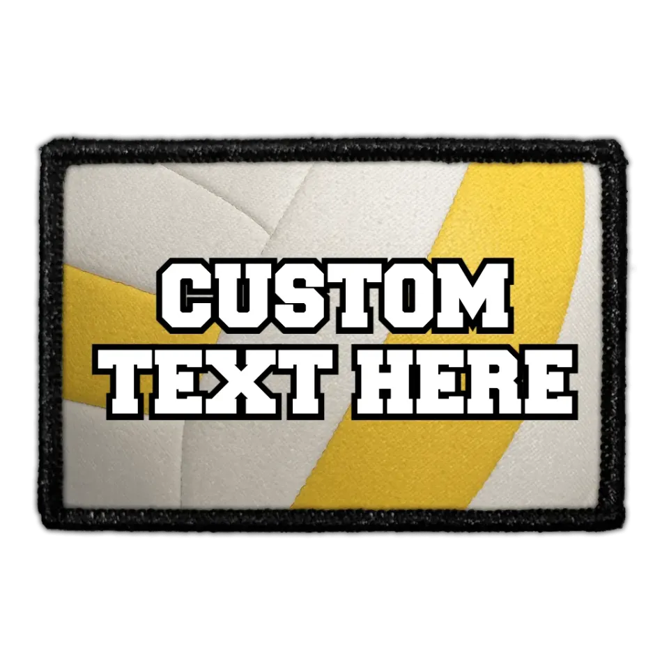 Pull Patch Custom volleyball patch med egen tekst 76mm