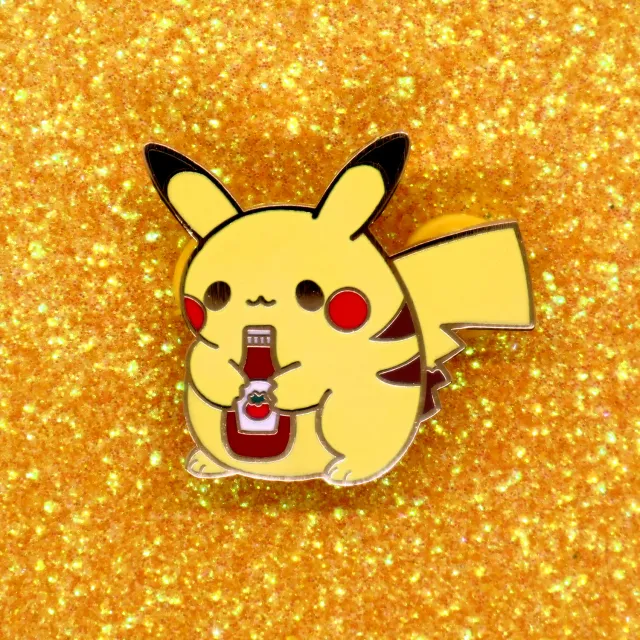 Appleminte Poke Pin 025 emaljenål guld 32 mm