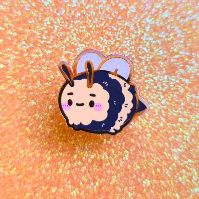 Appleminte Bumble Bee pin rosaguld hård emalje