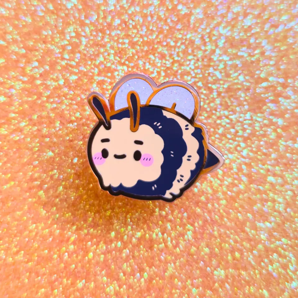 Appleminte Bumble Bee pin rosaguld hård emalje