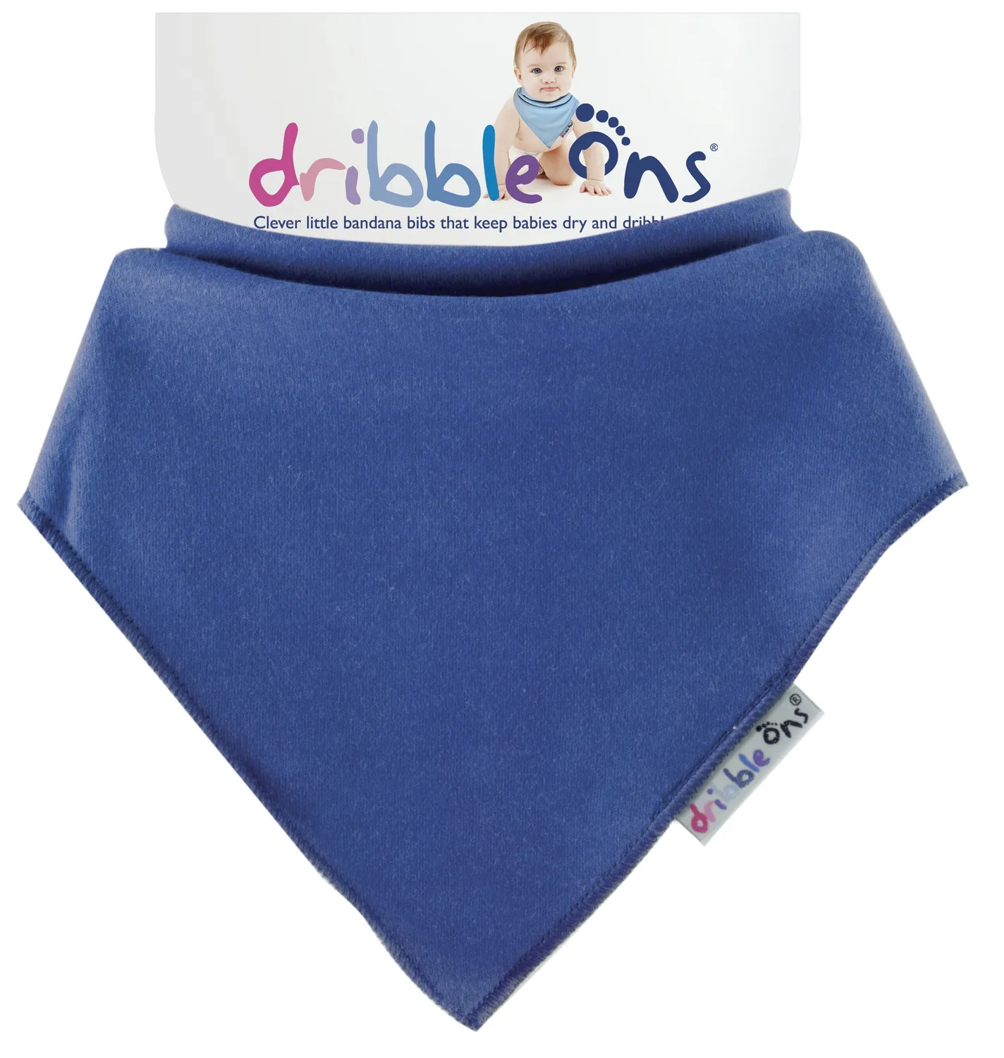 Sock Ons Dribble Ons Boys savlesmæk babyblå bandana