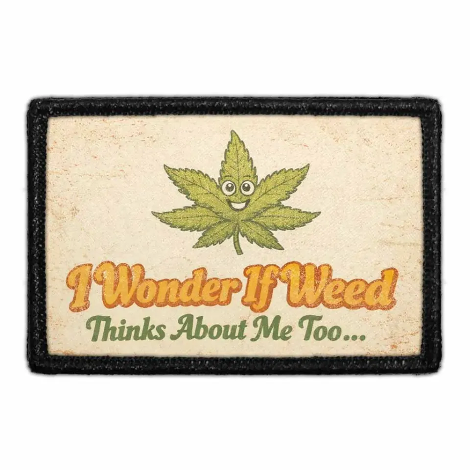Pull Patch Weed Thinks About Me patch 3x2 grøn