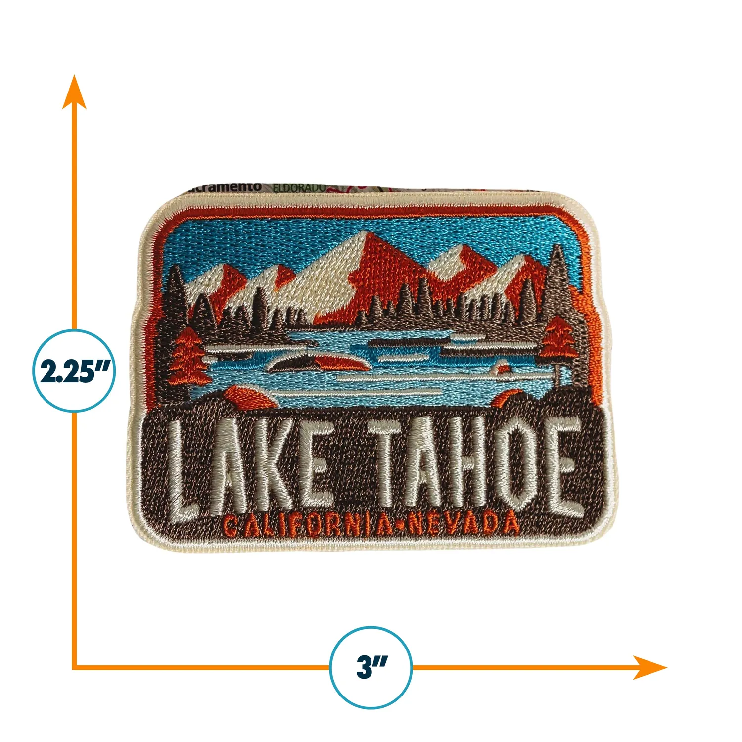 Vagabond Heart Lake Tahoe patch strygemærke broderet
