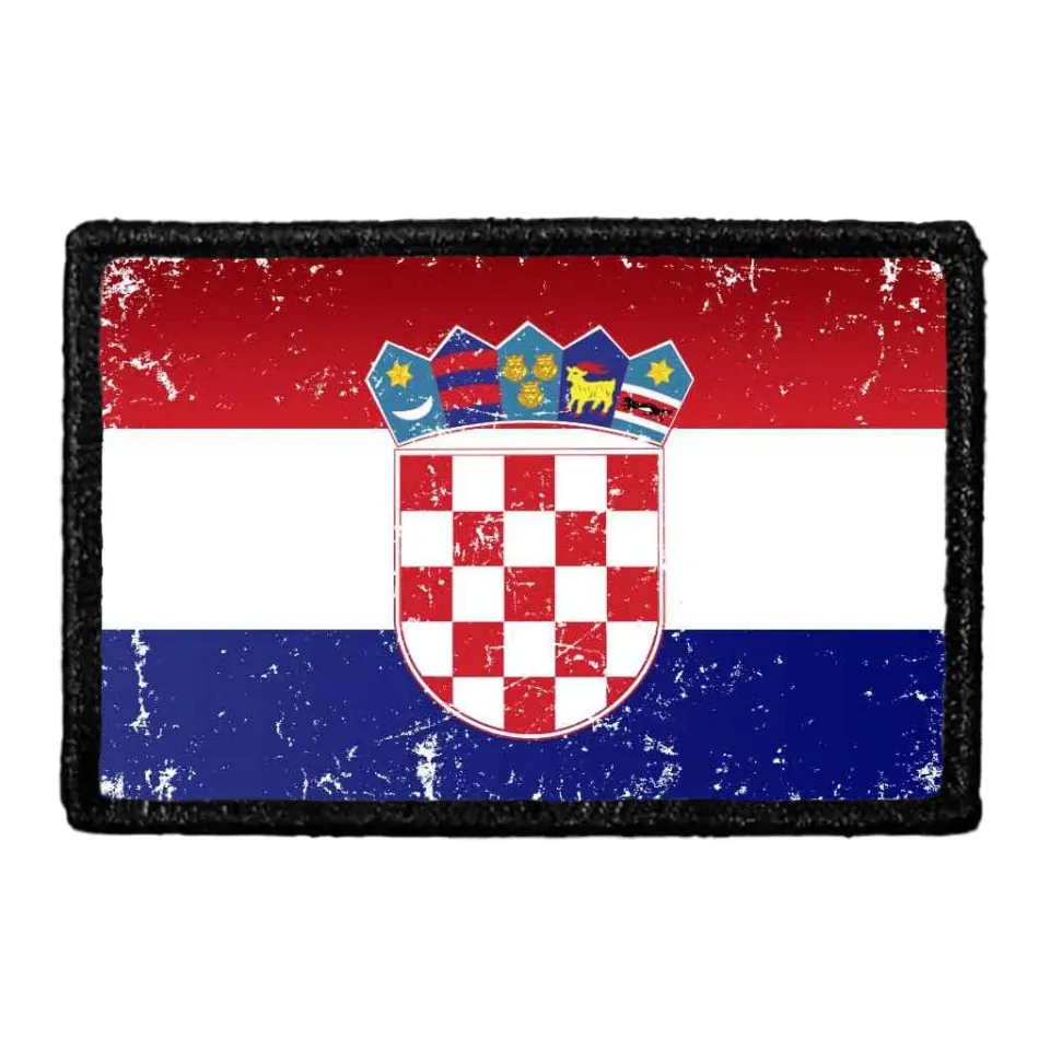Pull Patch Croatia Flag patch distressed