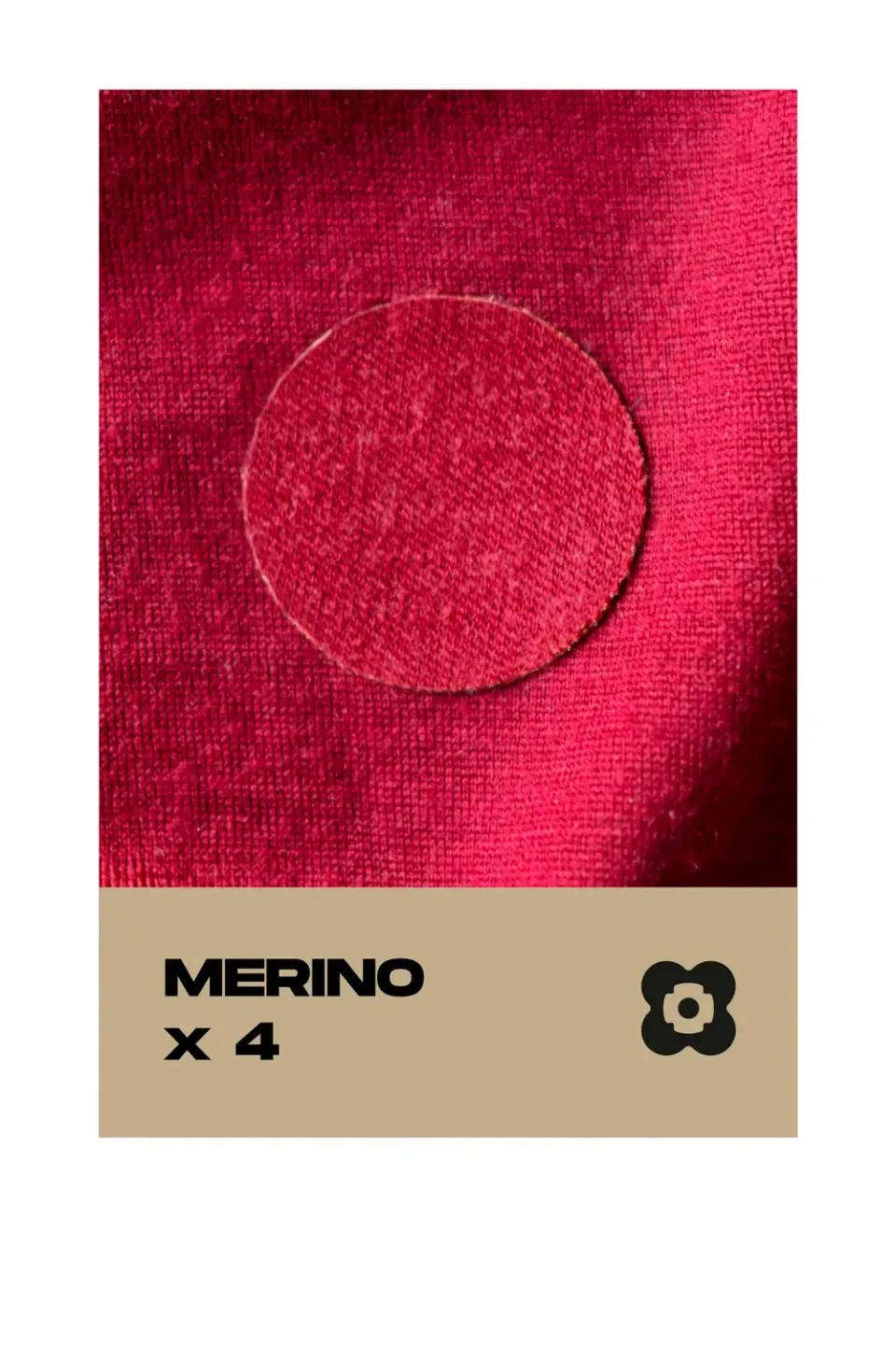 FabPatch Merino Red uldlapper 4-pak rød