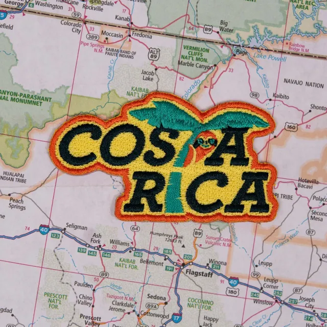 Vagabond Heart Costa Rica patch strygemærke 32x84 mm