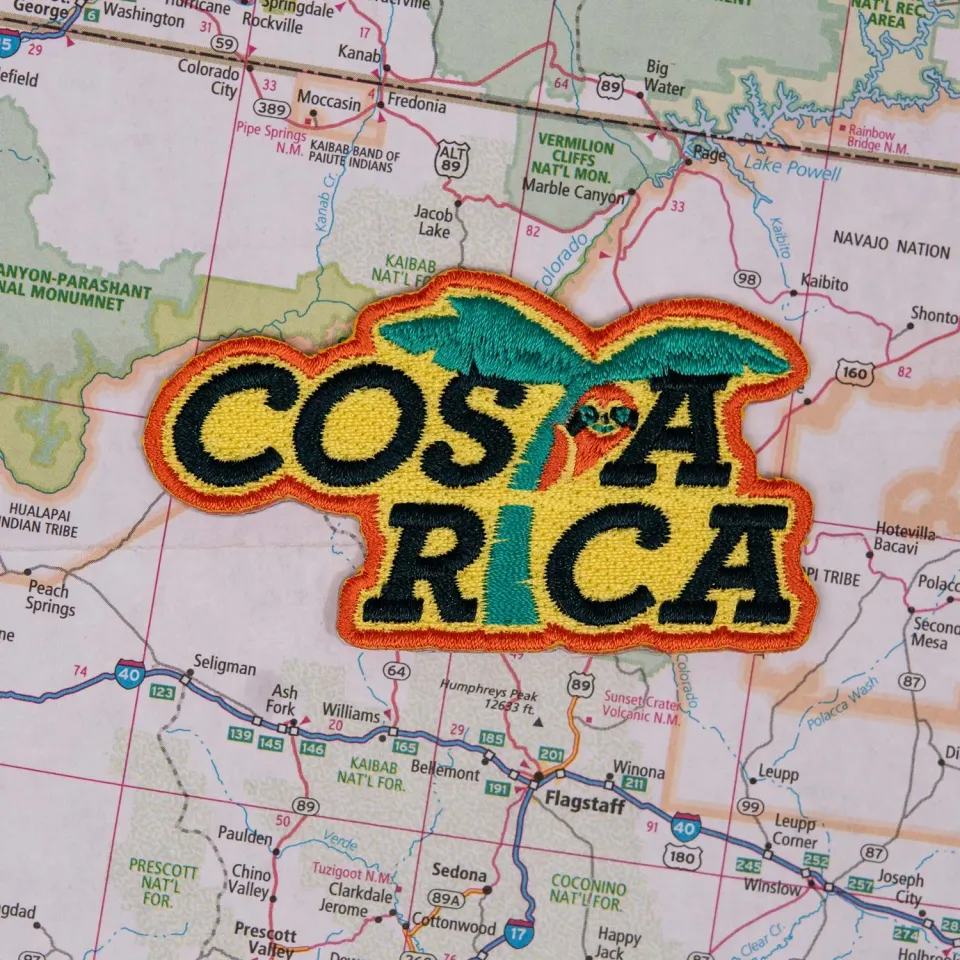 Vagabond Heart Costa Rica patch strygemærke 32x84 mm