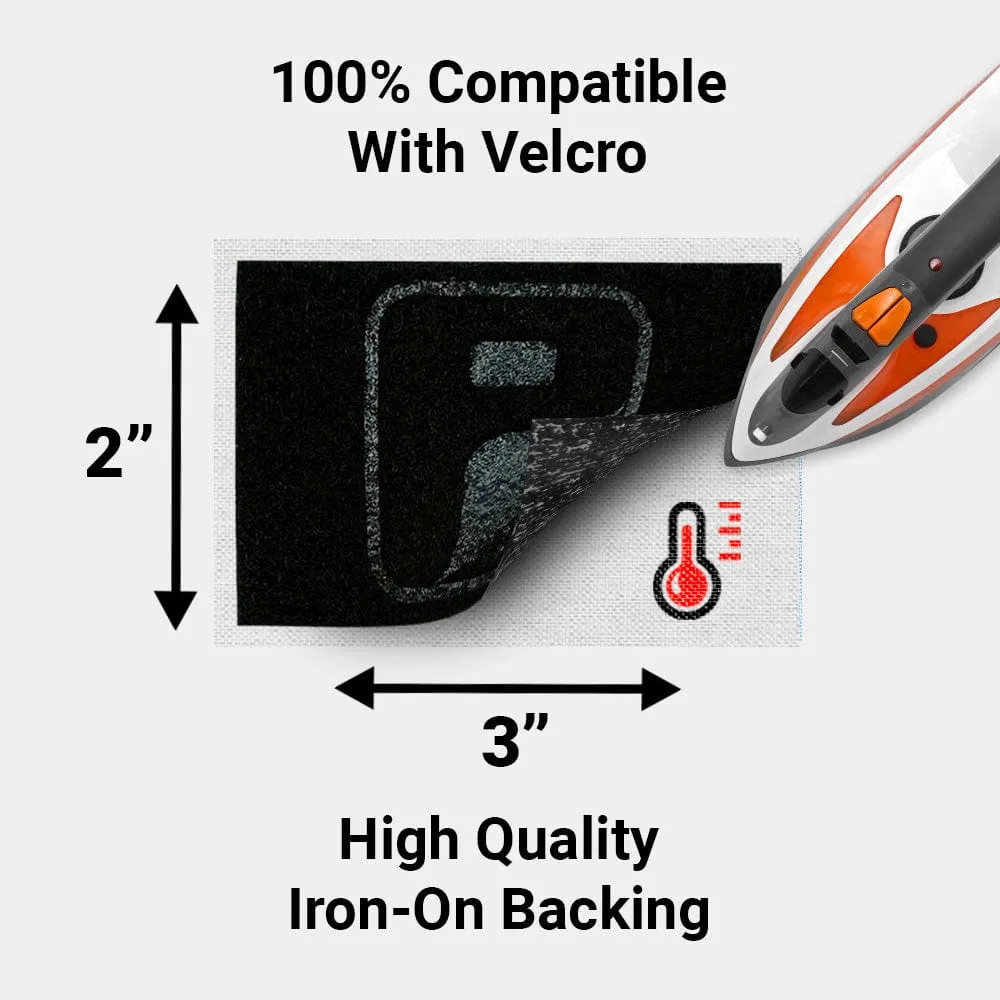 Pull Patch Iron-On Loop Backing patch til strygning 76x51 mm