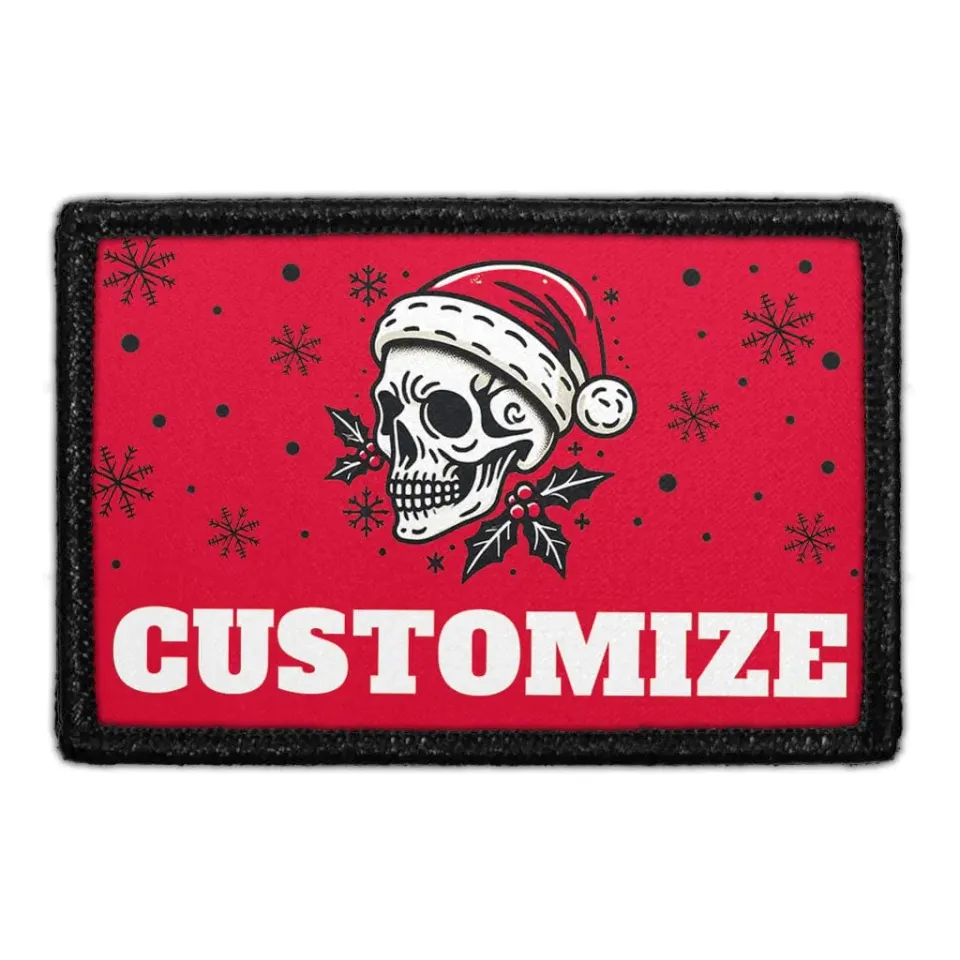 Pull Patch Christmas Skull patch jul med eget navn