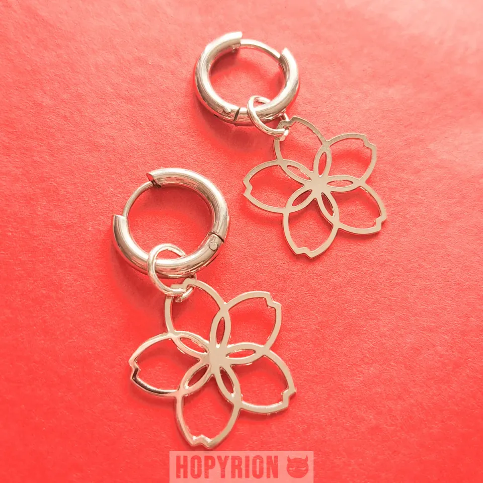 Hopyrion Steel Blossom øreringe rustfrit stål