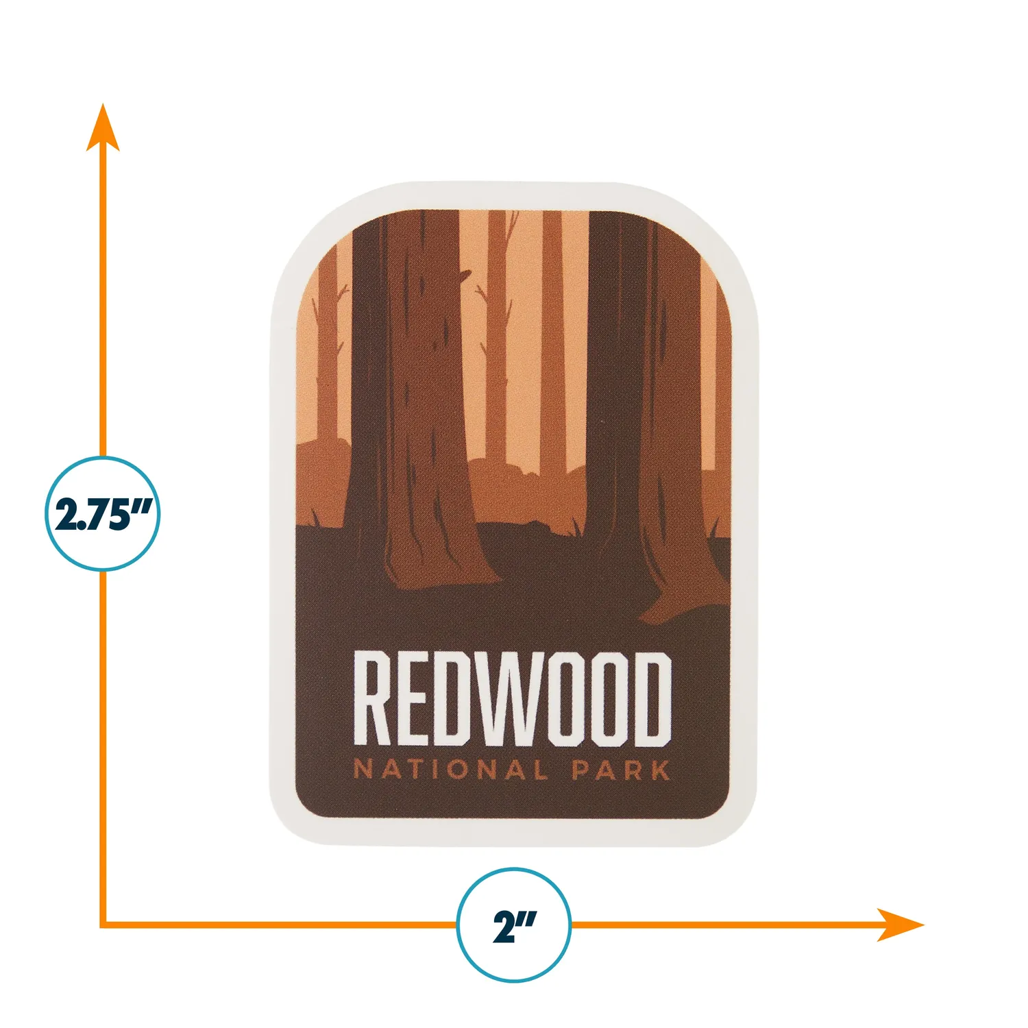 Vagabond Heart Redwood National Park sticker 7 cm