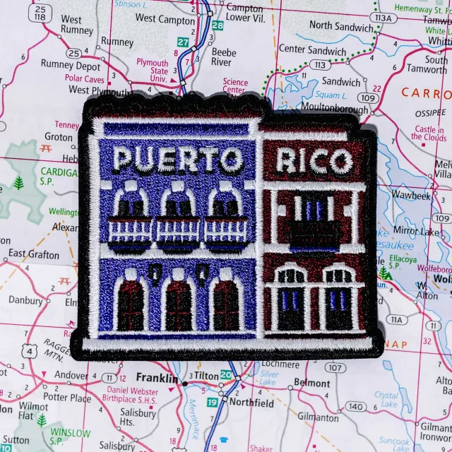 Vagabond Heart Puerto Rico strygemærke farverigt